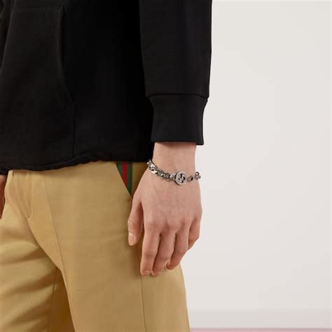 gucci lock bracelet|gucci interlocking g chain bracelet.